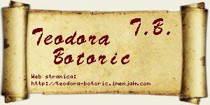 Teodora Botorić vizit kartica
